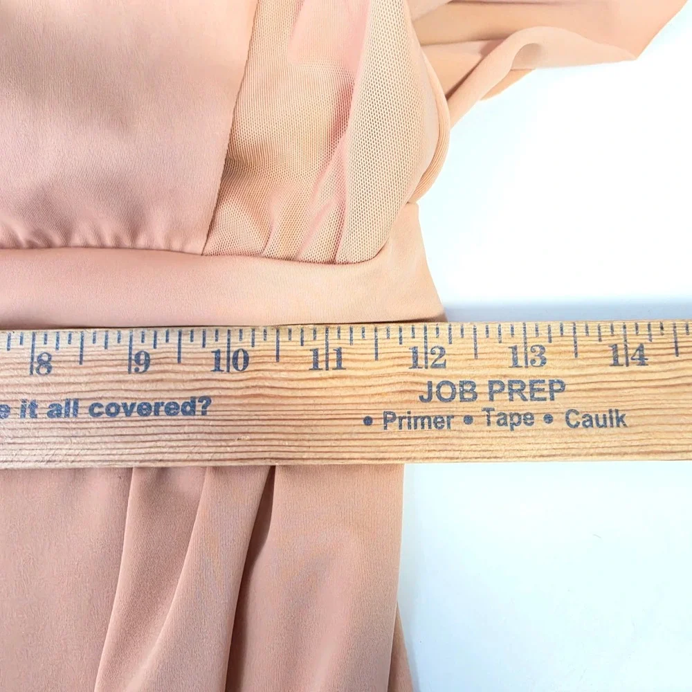 Vintage Kelle Dance Costume Women's M S Peach Sheer Lyrical Ballet Contemporary